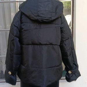 Black Button Puffer