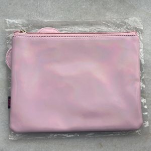 Holographic Heart Tassel Makeup Pouch