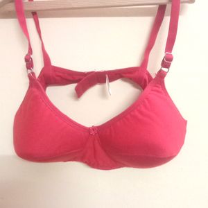 Red Colour Padded Bra