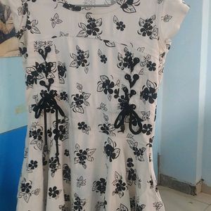 Black & White Mini Dress For Women