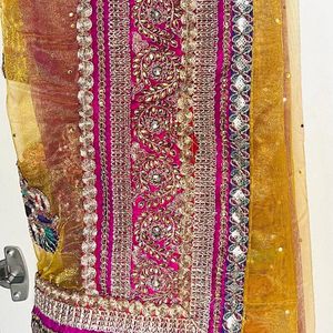 Beautiful Saree In Net N Silk Apt For Festive Wear