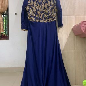 Navy Blue Ethnic Gown❤️