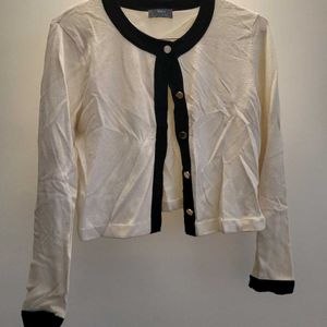 Cardigan White And Black