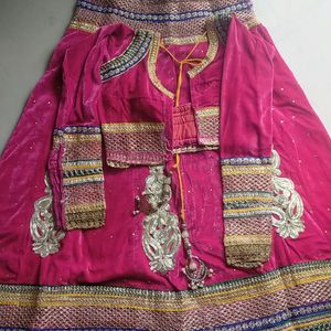 Pink And Yellow Choli