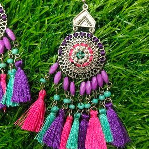 Multicolored Tassel Earrings