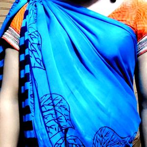 Satin Crepe Saree