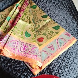 Silk & Zari Saree Rich Pallu New Not Used