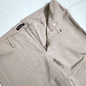 Beige Formal Pants