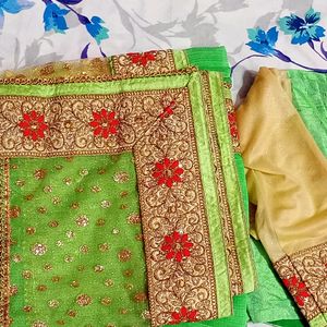 Wedding Saree+New Bags Free