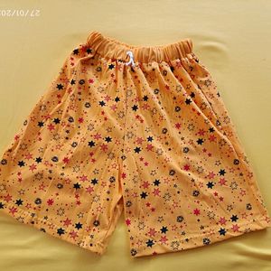 Yellow Printed Shorts Fits Upto 28 Waist