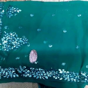 Border Sequined Saree