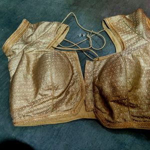 Fancy Golden Blouse Padded