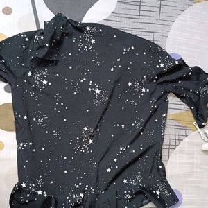 Get Free Delivery On This Starry Black Top. No Damage.