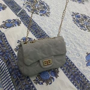 Unused Sling Bag With Metal Chain