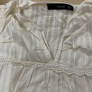 Laced White Madame Top