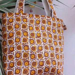 Jaipur Summer Collection Mustard Tote Bag