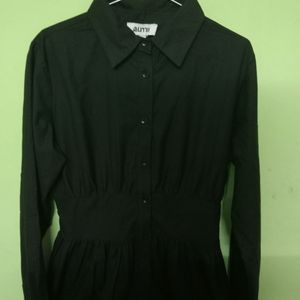 SHIRT SHORT DRESS BLACK