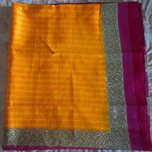 Silk Saree Without Blouse. 1 Time Used.