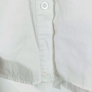 White Casual Plain Shirt (Women)