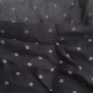 H&M black polka dots long dress