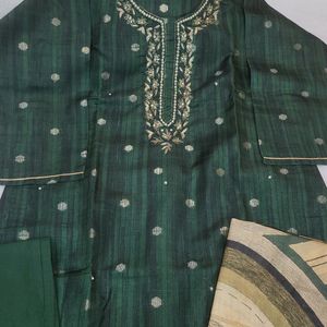 Beads Work On Neck With Digital Print Dupatta