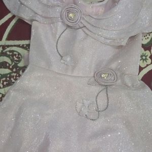 Glitter Gown For Girls With CanCan Shown In Pictur