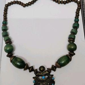 Wooden and metal Kashmiri Necklace