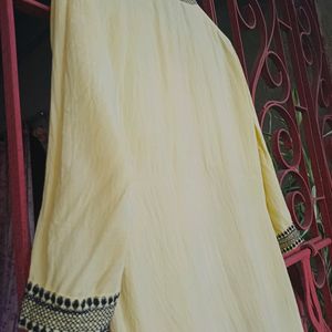 Light Yellow Embroidered Tunic