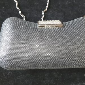 silver Clutch for party