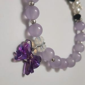 Purple Bow Bracelet