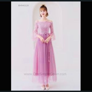 Tulle Bridesmaid Pink Gown Type Dress