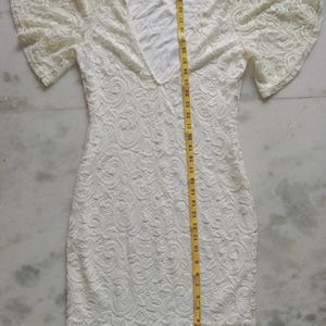 Sexy Cream Mini Dress For Women's