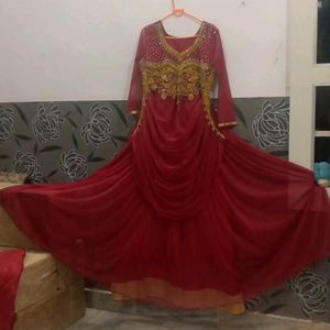 Maroon Gown Set