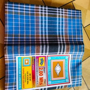 Men's Cotton  Checks Lungi