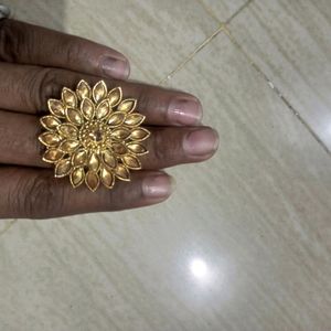 New Big Kundan Ring