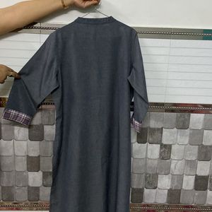 Dark Grey Plain Kurti