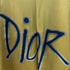 Dior Printed Cropped Boxy Tshirt From Everlush