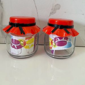 Glass Jars (Set Of 2)