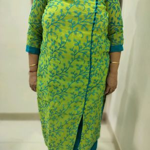 Green Kurti With Palazzo Set