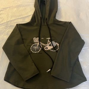 Olive Hooded Sweatshirt