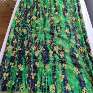 Green Printed Sarees (Women's)