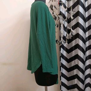 Green Tie Knot Plus Size Top