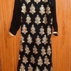 Black Embroidery Work Suit