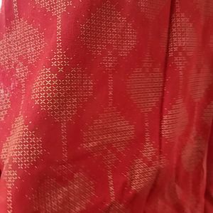 A line Stitched Red Kurti