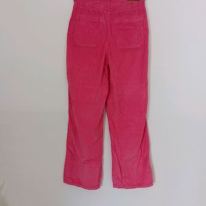 Pink Corduroy Casual Pant (Women)