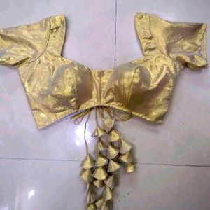 Free Delivery Golden Fabric Blouse