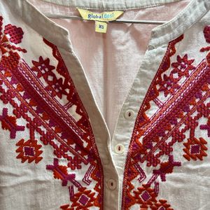 Global Desi Embroidered Kurti