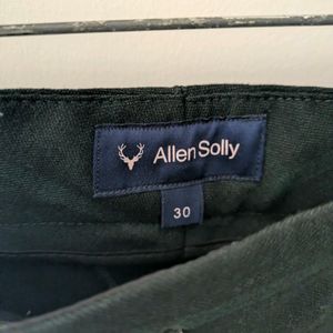 Allen Solly | Checked Formal Pants | Dark Green