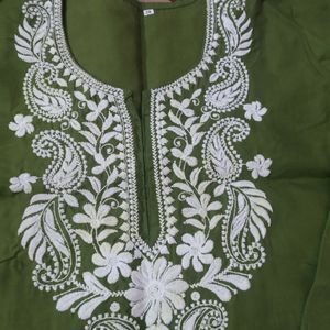 Chikankari Cotton Kurti