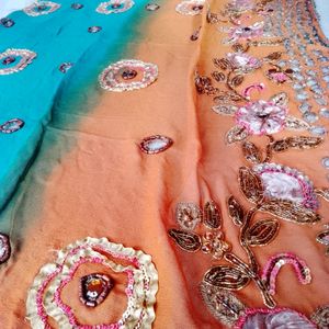 Pure Georgette Dupatta With Work All Over